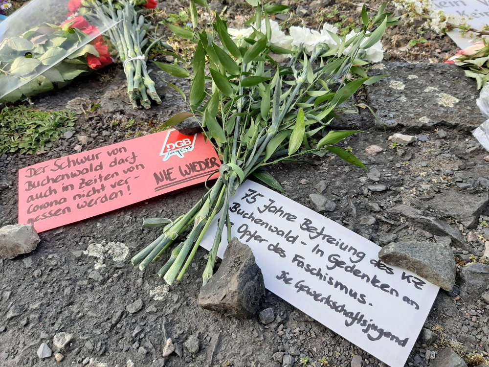 Gedenkaktion zu 75 Jahre Befreiung Konzentrationslager Buchenwald