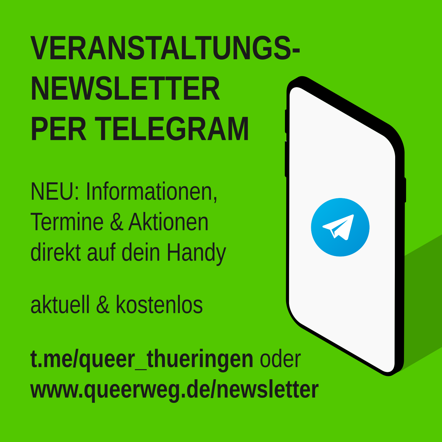 QueerWeg-Newsletter per Telegram