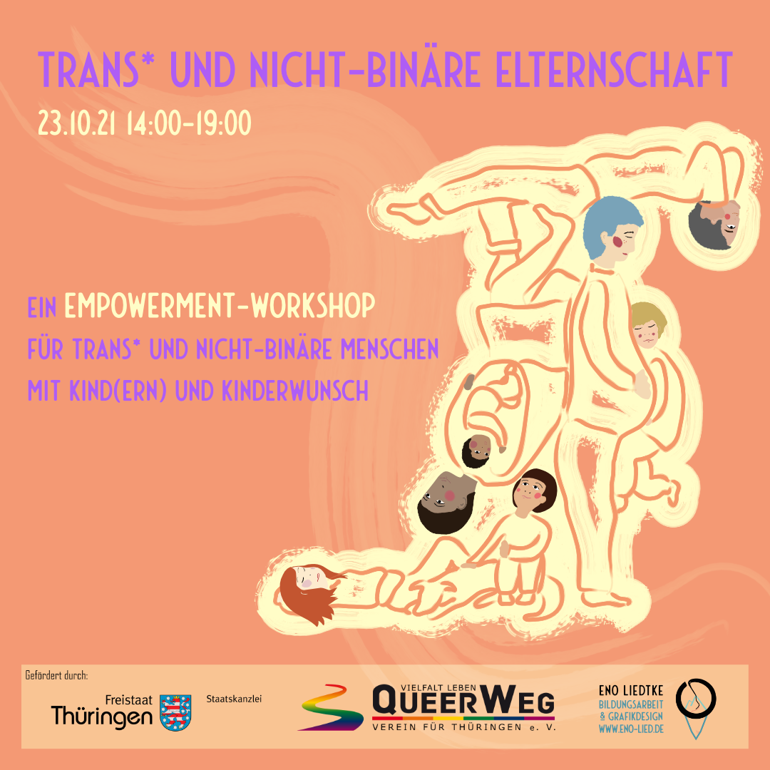 Empowerment-Workshop für trans* und nicht-binäre Menschen mit Kind(ern) oder Kinderwunsch am 23.10.2021, 14:00-19:00, Erfurt