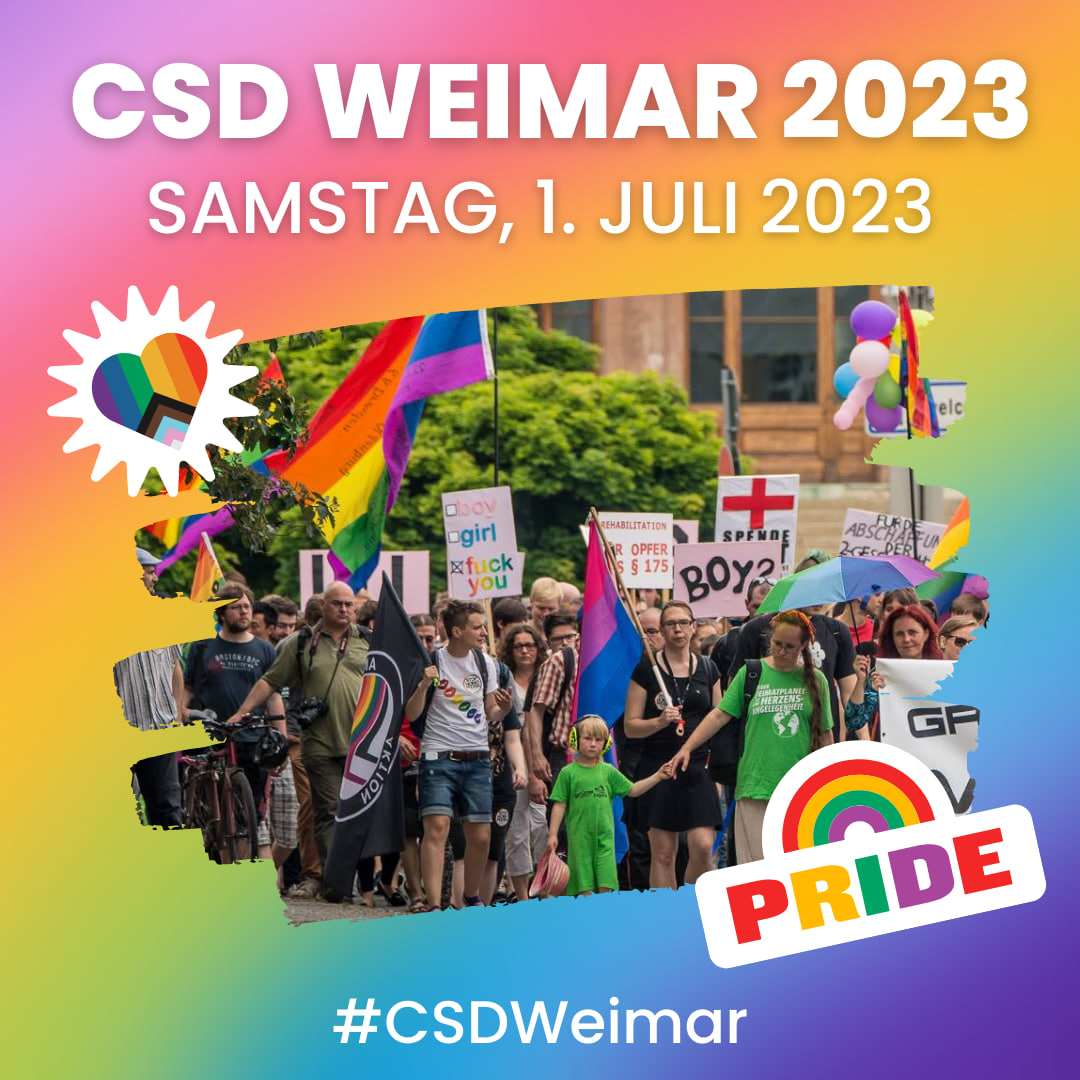 CSD Weimar 2023 - Samstag 1. Juli 2023