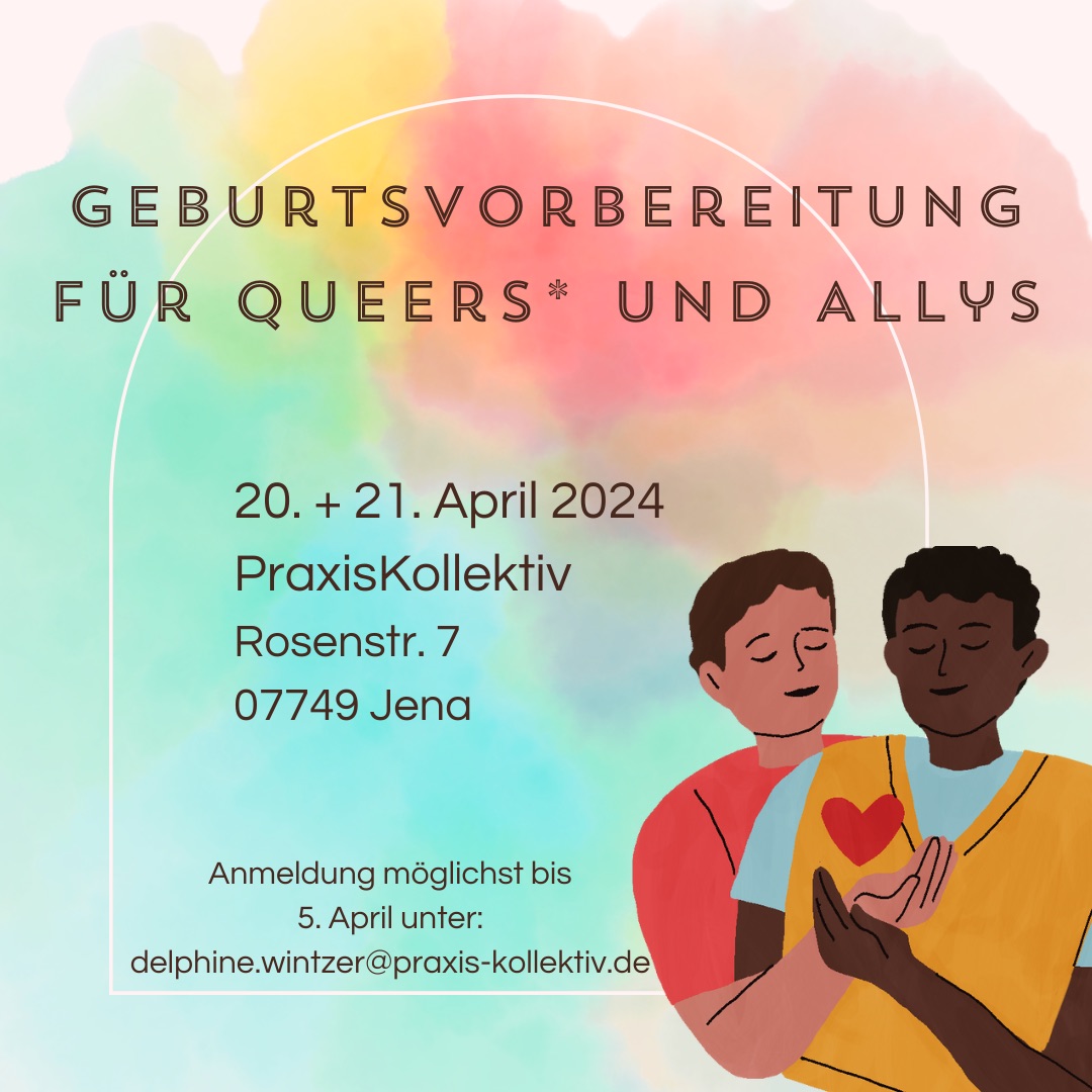 Sharepic zum Geburstvorbereitungskurs für Queers* und Allys